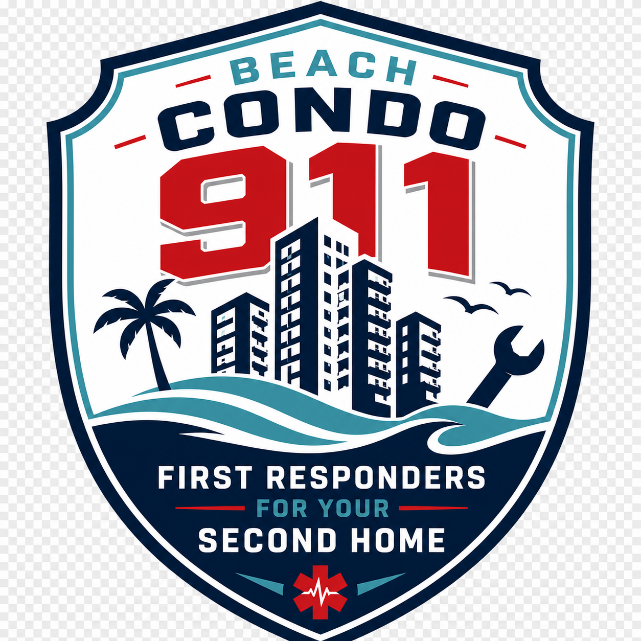 Beach Condo 911 Maintenance Service Logo